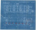 Bouwtekening met afgebroken gedeelte aangegeven.
<br/>
Bouwarchief gemeente Amsterdam, 1925